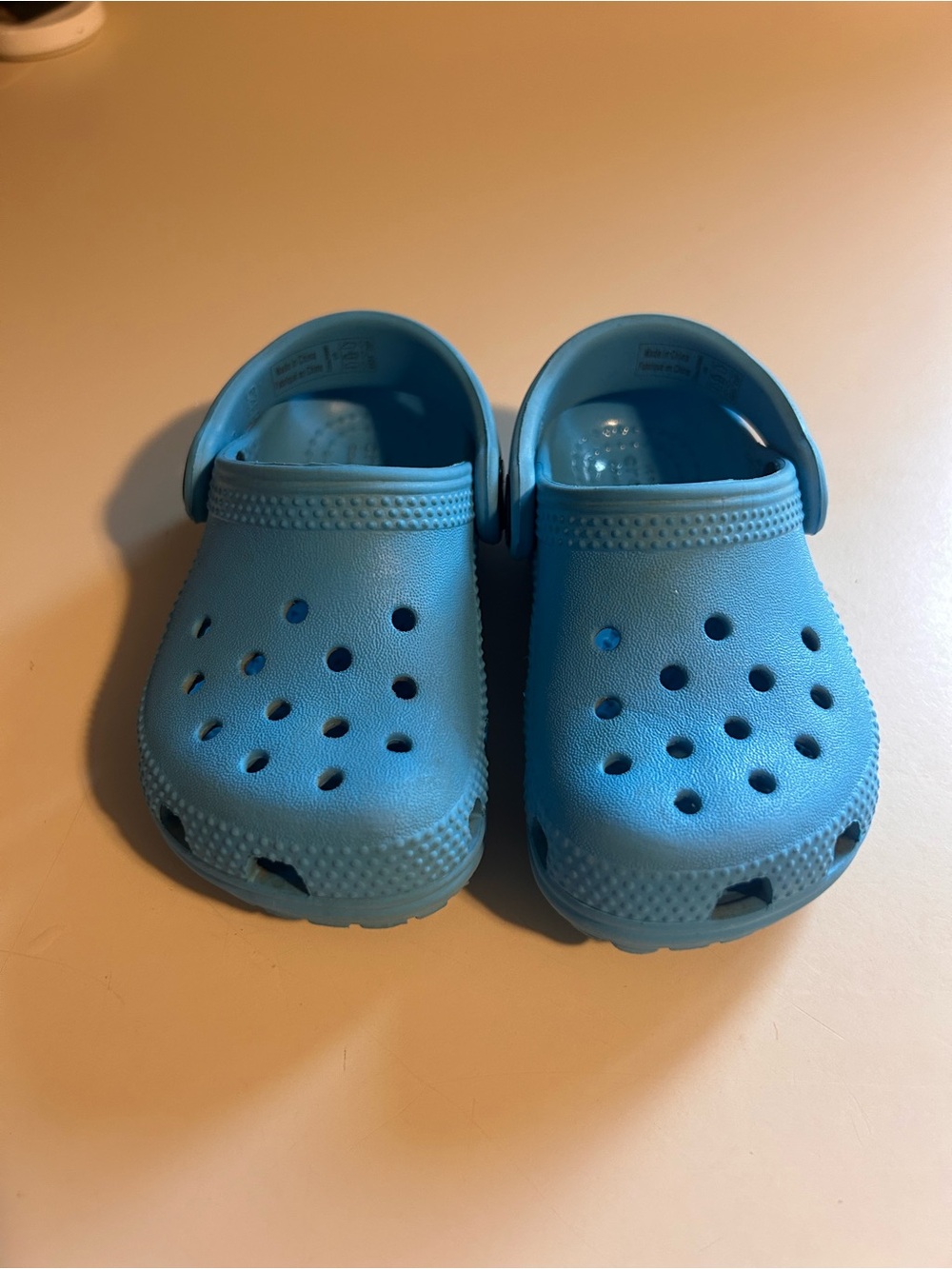 Toddler Blue Slip-On Crocs Shoes Size 6